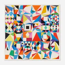 Yaacov Agam, Black Hole, 1980, color relief multiple mounted on painted wood panel