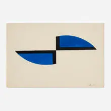 Untitled by Leon Polk Smith, 1978, gouache and pencil on paper, sold Jan 2019
