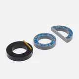 bracelets, set of three by Ettore Sottsass, c. 1985, acrylic, laminate, sold Jan 2019