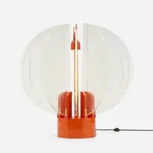 King Sun lamp by Gae Aulenti, 1967, enameled aluminum, acrylic, sold Jan 2019