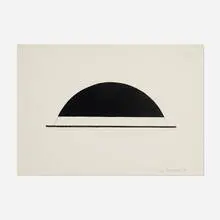 Untitled by Leon Polk Smith, 1983, gouache and ink on paper, sold Jan 2019