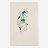 Vito Acconci, The Fragmented Figure (The Broken Father), 1986, etching, aquatint and drypoint on paper