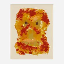 Rafael Ferrer, Mask, 1970, handmade paper with colored pulp
