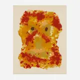 Rafael Ferrer, Mask, 1970, handmade paper with colored pulp