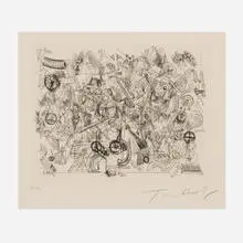 Meta-Chaos by Jean Tinguely, 1972, etching and drypoint on paper, sold Jan 2019