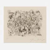 Jean Tinguely, Meta-Chaos, 1972, etching and drypoint on paper