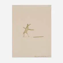 Cunningham Relief (from Merce Cunningham portfolio) by Robert Rauschenberg, 1974, embossed etching on paper, sold Jan 2019