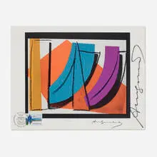 U.N. Stamp by Andy Warhol, 1979, offset lithograph on Rives paper, sold Jan 2019