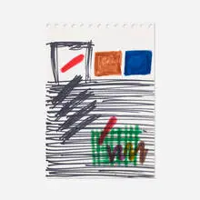 Untitled by Jonathan Lasker, 1995, ink on paper, sold Jan 2019