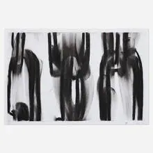 Untitled by Gary Simmons, 2003, charcoal on paper, sold Jan 2019