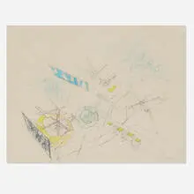 Untitled (Study for Painting) by Roberto Matta, 1960, colored and lead pencil on paper, sold Jan 2019