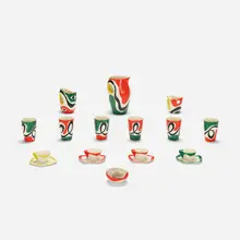 tableware collection by Roland Brice and Fernand Léger, c. 1955, glazed ceramic, sold Oct 2018