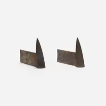 Tito Lucifer andirons, pair by Philippe Starck, 1986, steel, sold Oct 2018