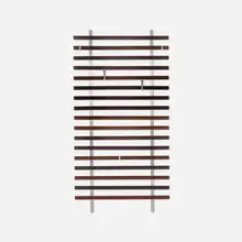 wall-mounted coat rack by Jules Wabbes, 1950, wenge, matte chrome-plated steel, polished aluminum, sold Oct 2018
