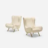 Marco Zanuso, Senior lounge chairs, pair