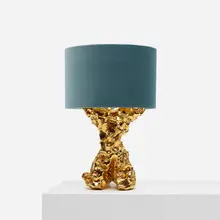 Marcel Wanders, One Minute Sculpture, 2016, gilt-glazed ceramic, stainless steel, gilt-lined shade