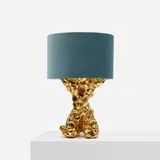 Marcel Wanders, One Minute Sculpture, 2016, gilt-glazed ceramic, stainless steel, gilt-lined shade
