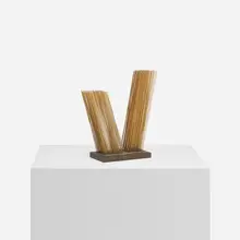 Untitled (Sonambient) by Harry Bertoia, c. 1967, beryllium copper, brass, sold Oct 2018