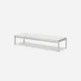 PK 62 low table by Poul Kjaerholm, 1968, marble, matte chrome-plated steel, sold Oct 2018