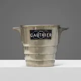 Argit, champagne bucket, c. 1920, silver-plated brass, lacquer, cast aluminum