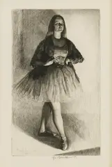 Untitled by Gerald Brockhurst, Gerald Leslie Brockhurst RA (1890-1978) The Dancer etching, sold Apr 2021