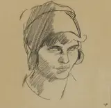 Samuel Peploe, Untitled, pencil 17 x 17cm Exhibited: The Scottish Gallery