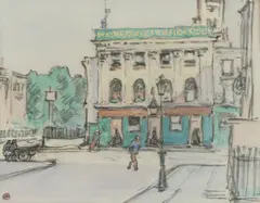 Robert Bevan, Untitled, crayon and watercolour 23 x 29cm Provenance: R A Bevan Esq.