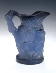 Georges Despret, A pate de verre blue glass jug,, A pate de verre blue glass jug,