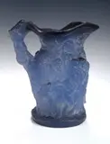 Georges Despret, A pate de verre blue glass jug,, A pate de verre blue glass jug,