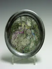 R Purdie, A Scottish Pottery oval plaque,