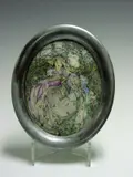 R Purdie, A Scottish Pottery oval plaque,