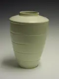 Keith Murray, A Wedgewood white glazed vase,, A Wedgewood white glazed vase,