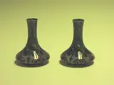 Late Foley Shelley, A pair of 'Intarsio' vases,, 3638