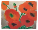 Rote Mohn-Blüten by Emil Nolde, Um 1935, Aquarell auf Japanbütten, sold Nov 2008