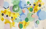 Gelbe Sphäre by Ernst Wilhelm Nay, 1955, Öl auf Leinwand, sold Nov 2007