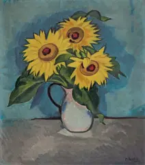 Sonnenblumen by Max Pechstein, 1912, Öl auf Leinwand, sold Nov 2007