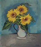 Max Pechstein, Sonnenblumen, 1912, Öl auf Leinwand