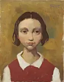 Mädchenkopf by Karl Hofer, 1945, Öl auf Leinwand, sold May 2011