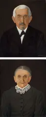 Adolf Dietrich, Bildnis des Vaters“ / „Bildnis der Mutter, 1905, Öl auf Leinwand