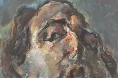 Marwan, Kopf, 1975, Eitempera auf Leinwand