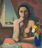 Karl Hofer, Mädchen in der Dachkammer, 1935, Öl auf Leinwand