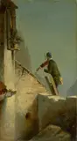 Carl Spitzweg, Ständchen (MItternachtsgeiger auf der Leiter)
