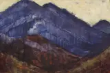 Die blauen Berge by Christian Rohlfs, Um 1912, Öl auf Leinwand, sold Jun 2016