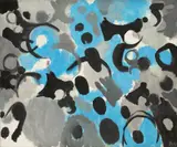 Blau und Grau by Ernst Wilhelm Nay, 1957, Öl auf Leinwand, sold Jun 2016