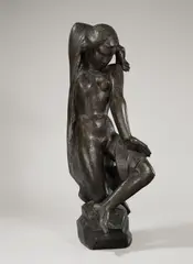Badende by Georg Kolbe, 1921, Bronze mit dunkelbrauner Patina. Höhe: 71 cm (28 in.), sold Nov 2015