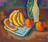 Karl Schmidt-Rottluff, Stilleben mit Bananen