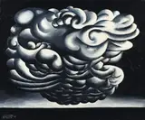 Johann Georg Müller, Tornado, 1957, Öl auf Rupfen