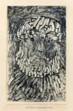 Paul Klee, Ein Tragiker (unter anderen), 1933, Kleisterfarbe auf dünnem Papier, vom Künstler auf Karton aufgezogen