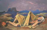 Erwachender by Karl Hofer, 1938, Öl auf Leinwand, sold Nov 2008