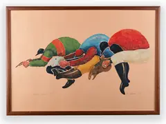 Bohuslav Doležal, From the Cycle "Jockeys, 2004, Monotype, paper